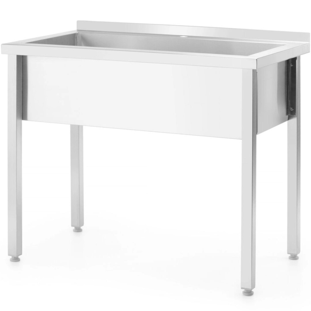Basen zlew gastronomiczny jednokomorowy Budget Line STAL 800 x 600 x 850 cm – Hendi 811009