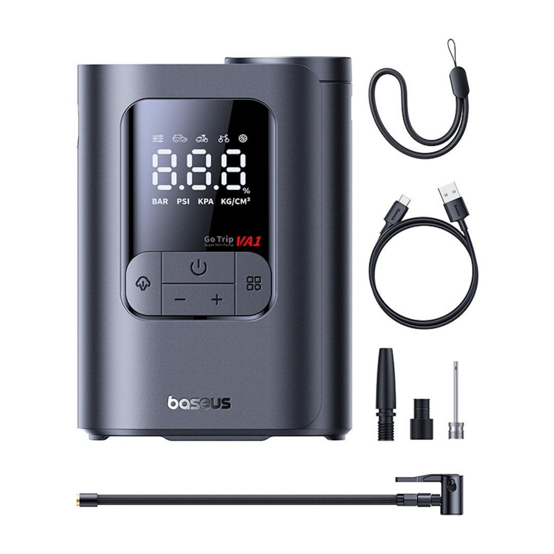 Pompka bezprzewodowa kompresor 150 PSI 7500 mAh – ciemnoszara