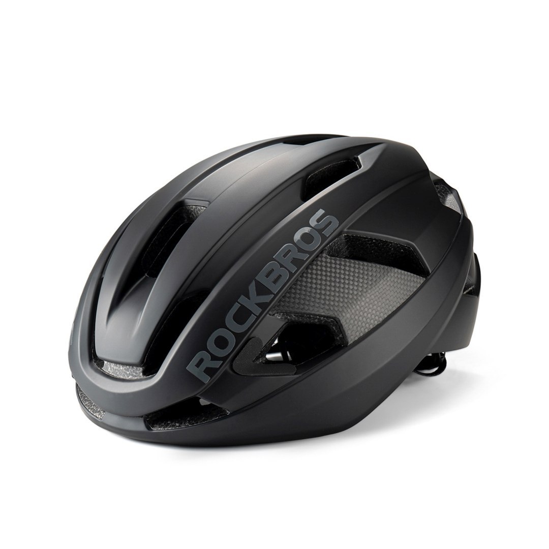 Kask rowerowy LK-15 z włókna węglowego 58-62 cm – czarny
