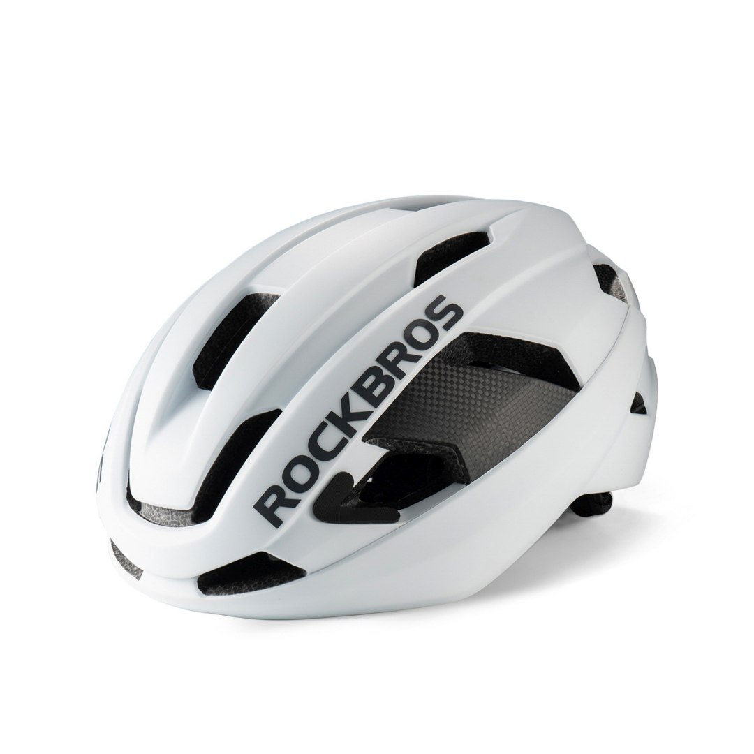 Kask rowerowy LK-15 z włókna węglowego 58-62 cm – biały