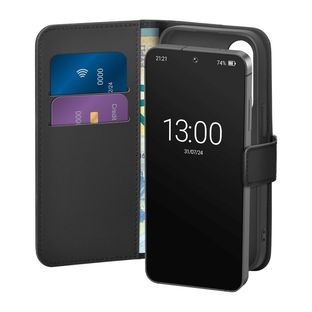 Etui futerał na Samsung Galaxy S26 z portfelem Eco-Leather Case – czarny Etui futerał na Samsung Galaxy S26 z portfelem Eco-Leather Case – czarny