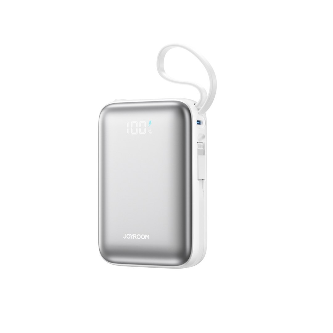 Powerbank 20000mAh 22.5W USB-C z podwójnym kablem – biały