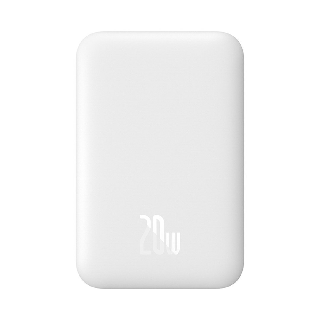 Powerbank magnetyczny 6000mAh 20W Airpow z kablem Baseus Simple USB-C – USB-C 30cm – biały Powerbank magnetyczny 6000mAh 20W Airpow z kablem Baseus Simple USB-C – USB-C 30cm – biały