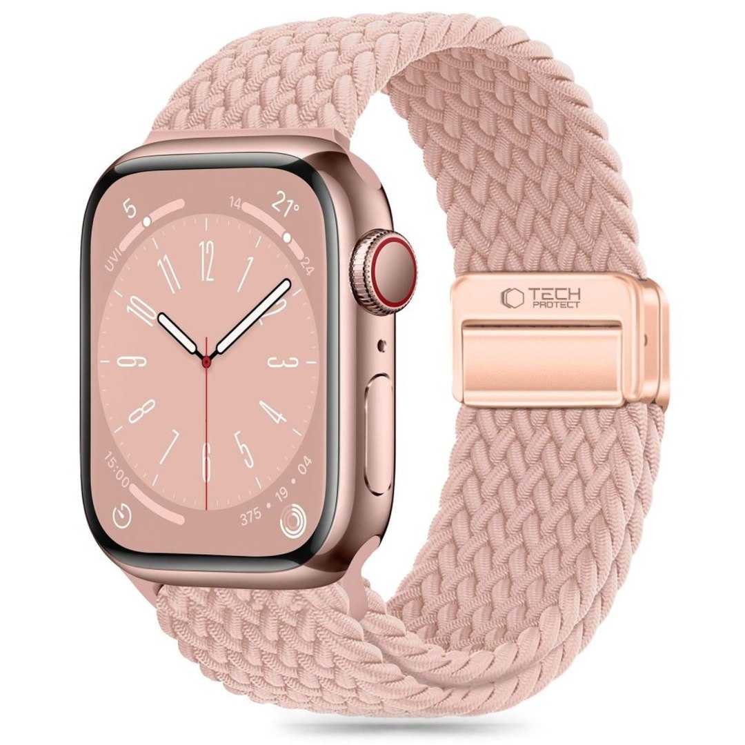 Pasek nylonowy Nylonmag na Apple Watch 4/5/6/7/8/9/SE 38/40/41 mm – różowy Pasek nylonowy Nylonmag na Apple Watch 4/5/6/7/8/9/SE 38/40/41 mm – różowy