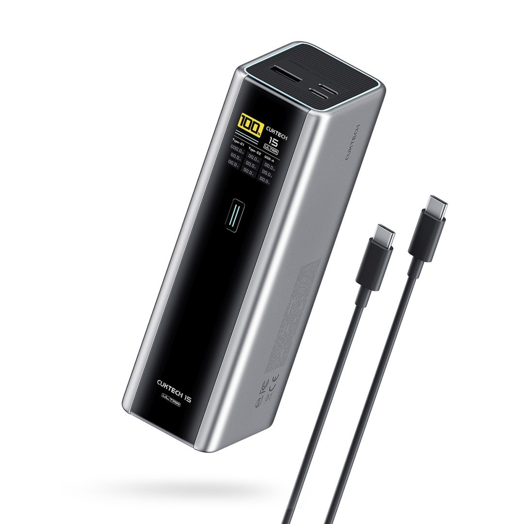 Powerbank 20000mAh USB-C USB-A 210W – szary