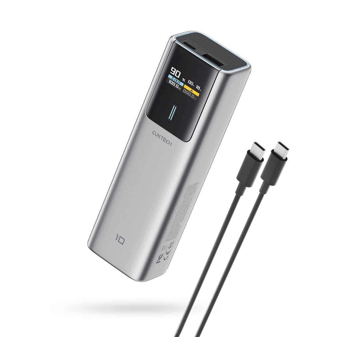 Powerbank 10000mAh USB-C USB-A 150W – szary