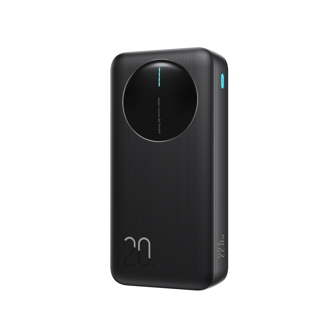 Powerbank z wyświetlaczem cyfrowym 20000mAh USB-A USB-C 22.5W – czarny Powerbank z wyświetlaczem cyfrowym 20000mAh USB-A USB-C 22.5W – czarny