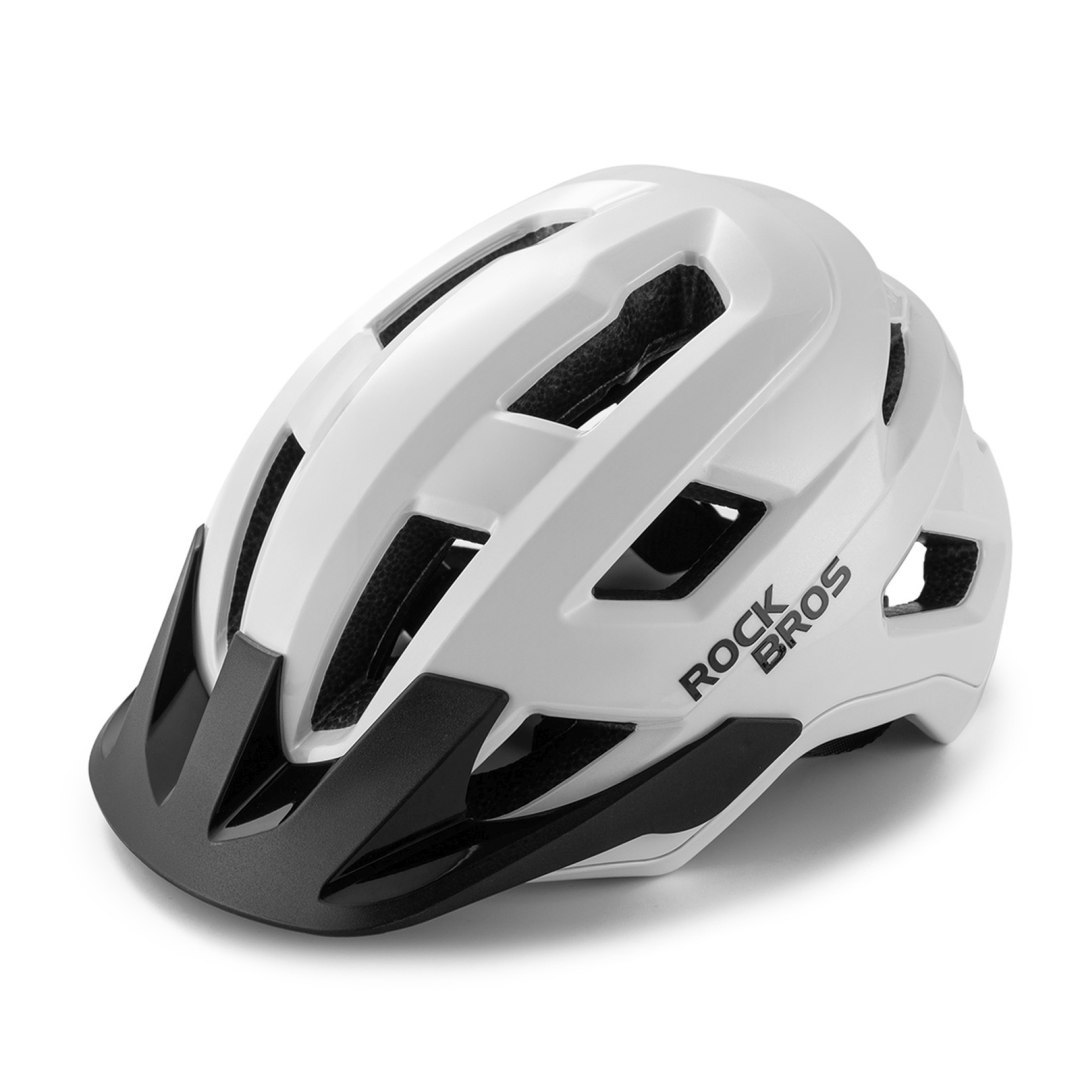Kask rowerowy młodzieżowy z odpinanym daszkiem 54-58 cm – biały Kask rowerowy młodzieżowy z odpinanym daszkiem 54-58 cm – biały