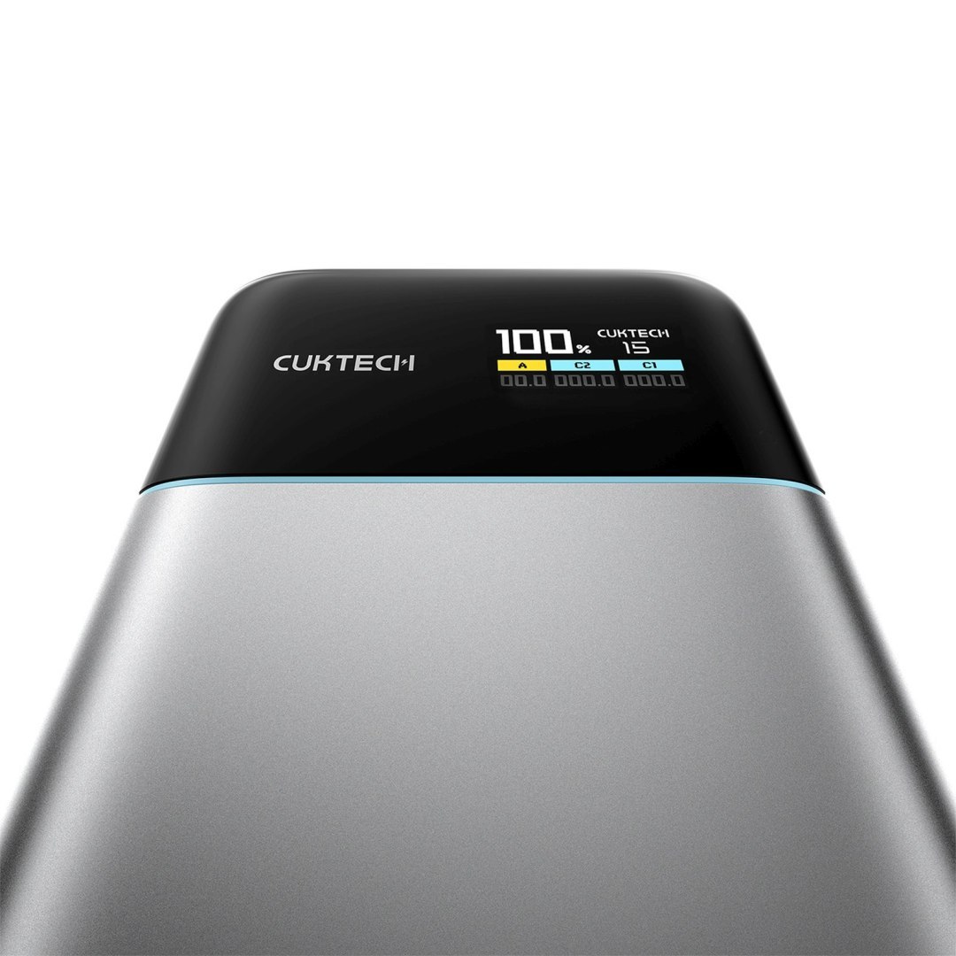 Powerbank 15000mAh USB-A USB-C 100W – szary Powerbank 15000mAh USB-A USB-C 100W – szary