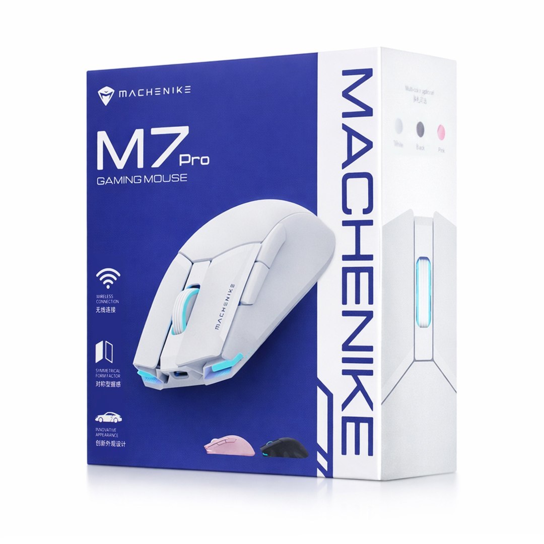 Mysz gamingowa bezprzewodowa M7 Pro – biała