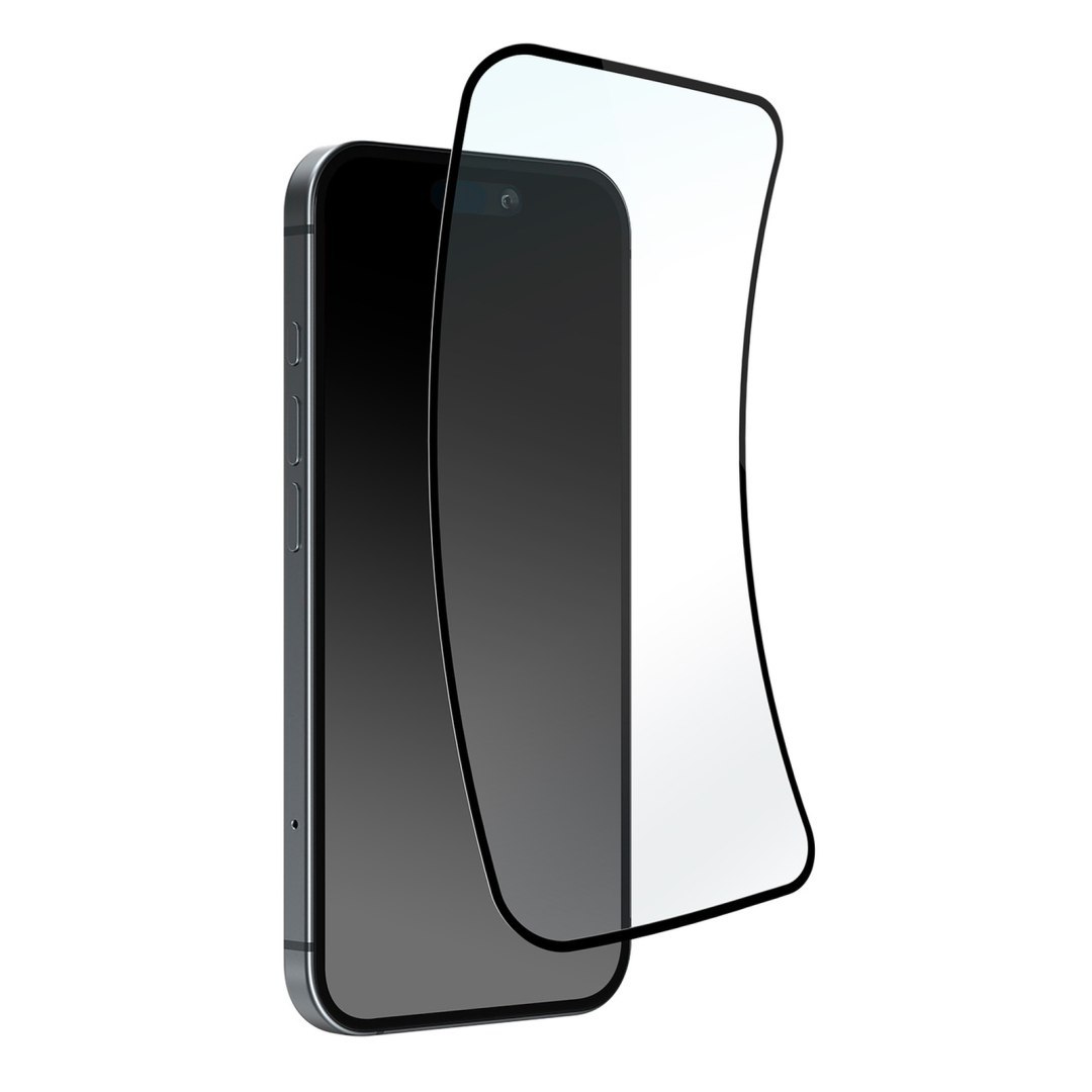 Szkło hybrydowe z czarną ramką do iPhone 16 Pro Max Flexible Glass D3O Szkło hybrydowe z czarną ramką do iPhone 16 Pro Max Flexible Glass D3O