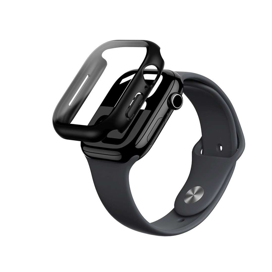 Etui ze szkłem hartowanym do Apple Watch 46mm Radix Glass – czarne