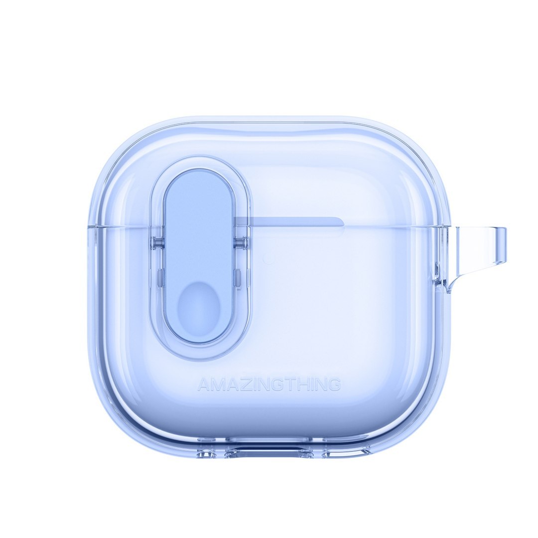 Etui pokrowiec do słuchawek AirPods 4 Minimal Case – niebieski Etui pokrowiec do słuchawek AirPods 4 Minimal Case – niebieski