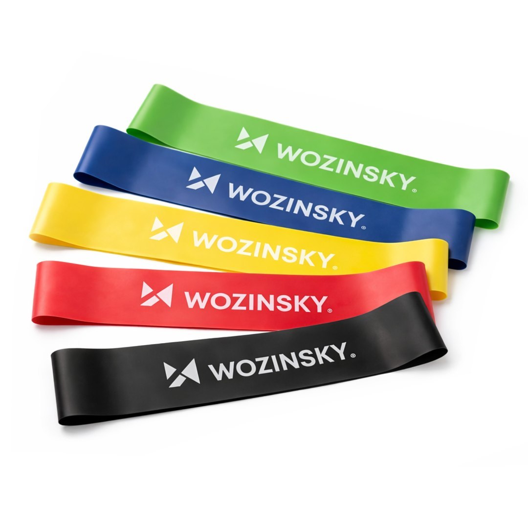 Gumy taśmy oporowe do ćwiczeń treningu fitness z lateksu – 5 szt.