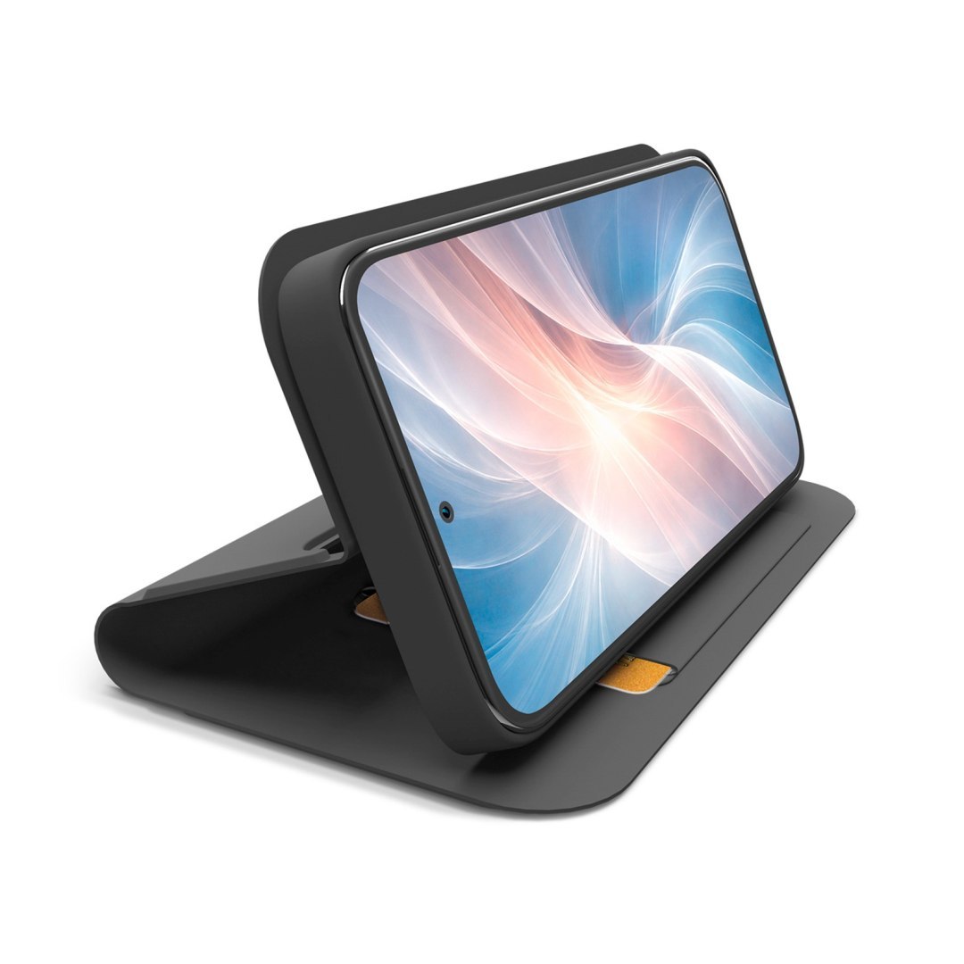 Etui z klapką miejscem na kartę na Samsung Galaxy A37 Wallet Smooth – czarne Etui z klapką miejscem na kartę na Samsung Galaxy A37 Wallet Smooth – czarne