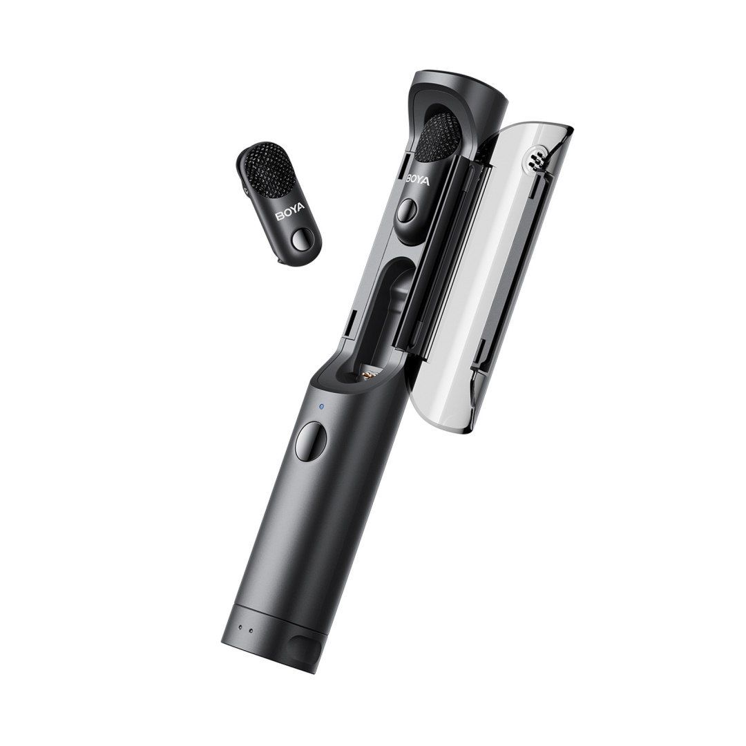 Zestaw mikrofonów bezprzewodowych 4w1 2.4GHz USB-C MAGIC-03 – czarny Zestaw mikrofonów bezprzewodowych 4w1 2.4GHz USB-C MAGIC-03 – czarny