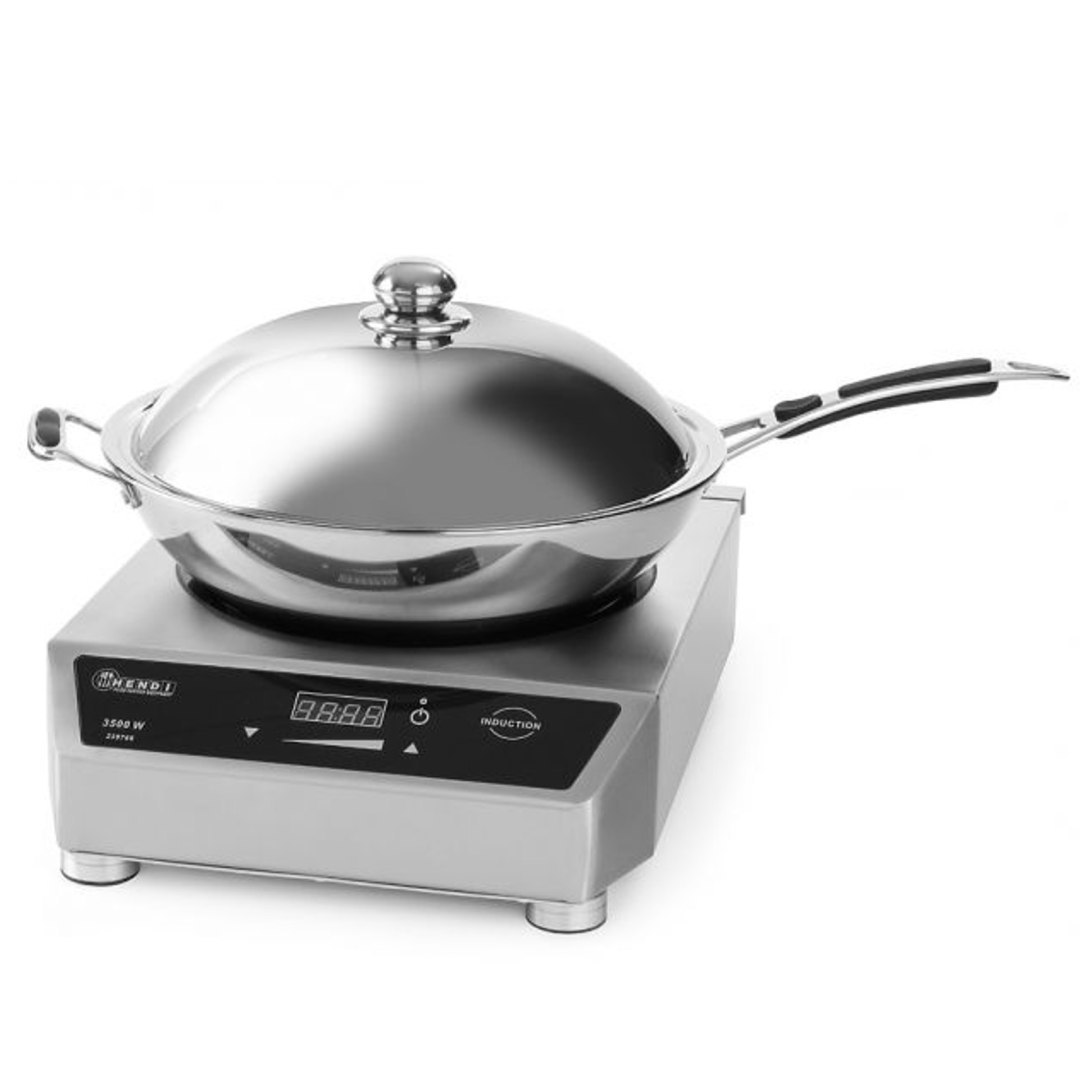 Wok indukcyjny 3500W z patelnią indukcyjną Profi Line – Hendi 239681 Wok indukcyjny 3500W z patelnią indukcyjną Profi Line – Hendi 239681