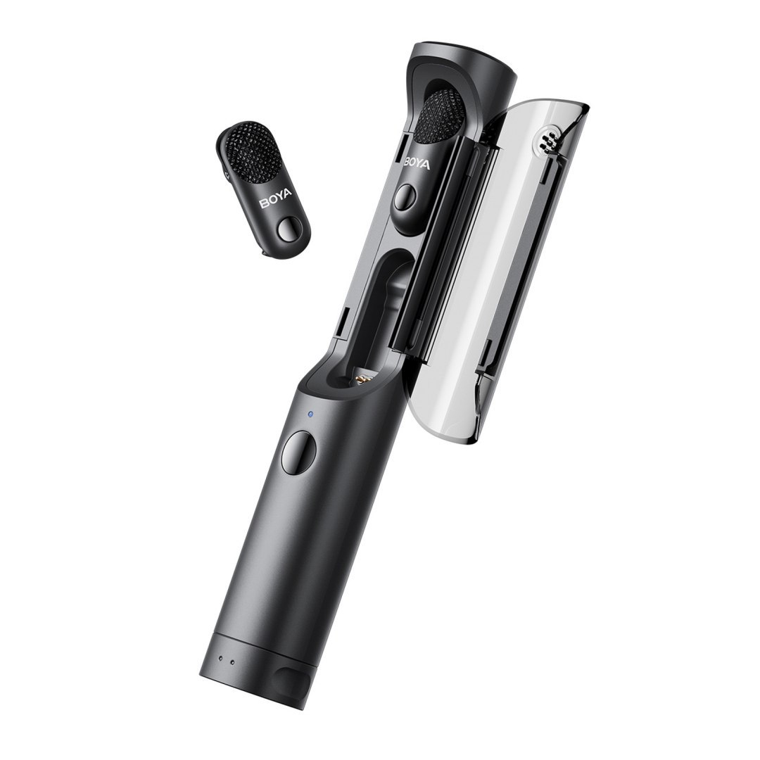 Zestaw mikrofonów bezprzewodowych 4w1 2.4GHz USB-C MAGIC-05 – czarny Zestaw mikrofonów bezprzewodowych 4w1 2.4GHz USB-C MAGIC-05 – czarny