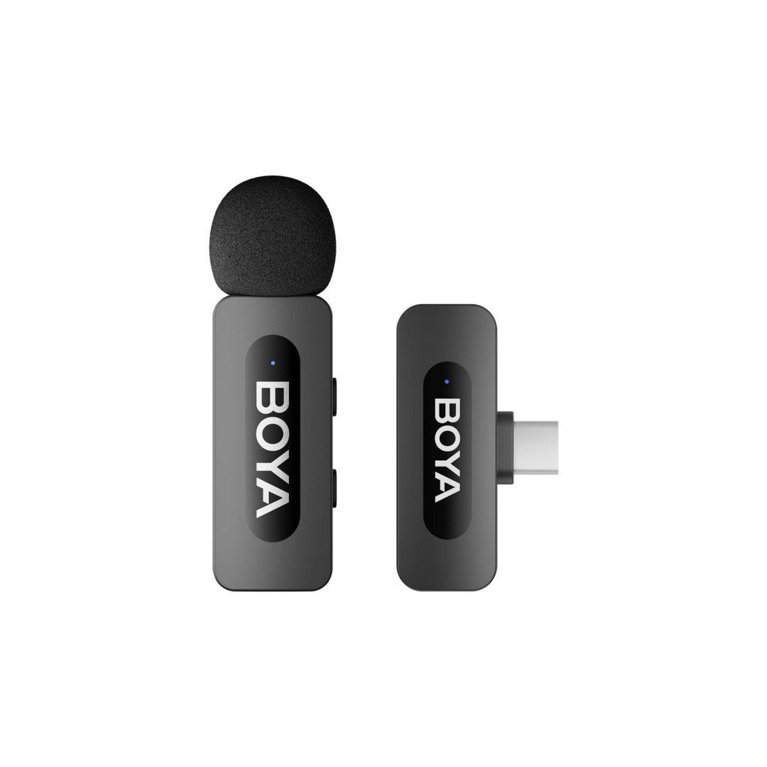 Mikrofon bezprzewodowy z klipsem 120dB 2.4GHz USB-C – czarny Mikrofon bezprzewodowy z klipsem 120dB 2.4GHz USB-C – czarny