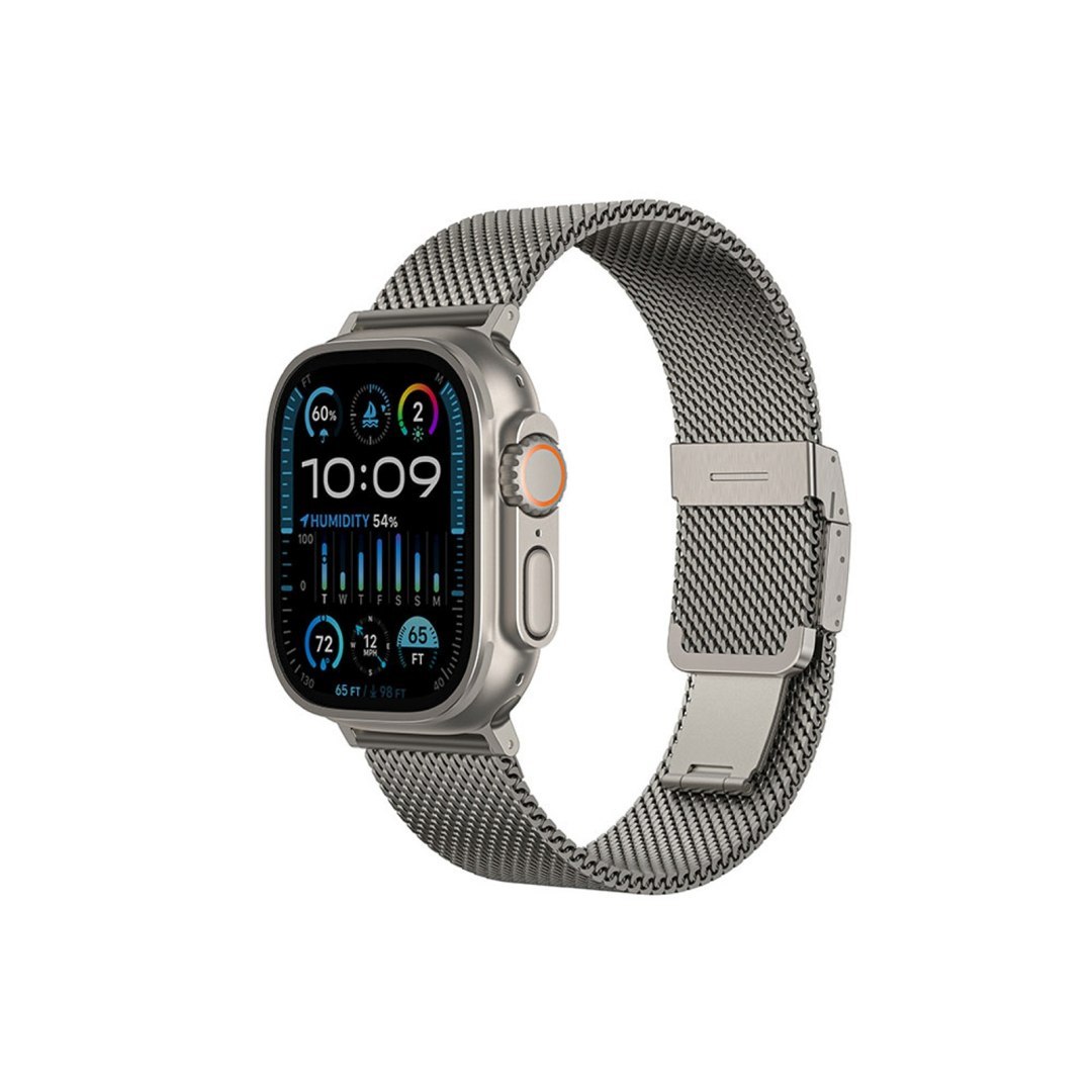 Pasek tytanowy na AppleWatch 38/40/41/42/44/45/46/49 mm – srebrny