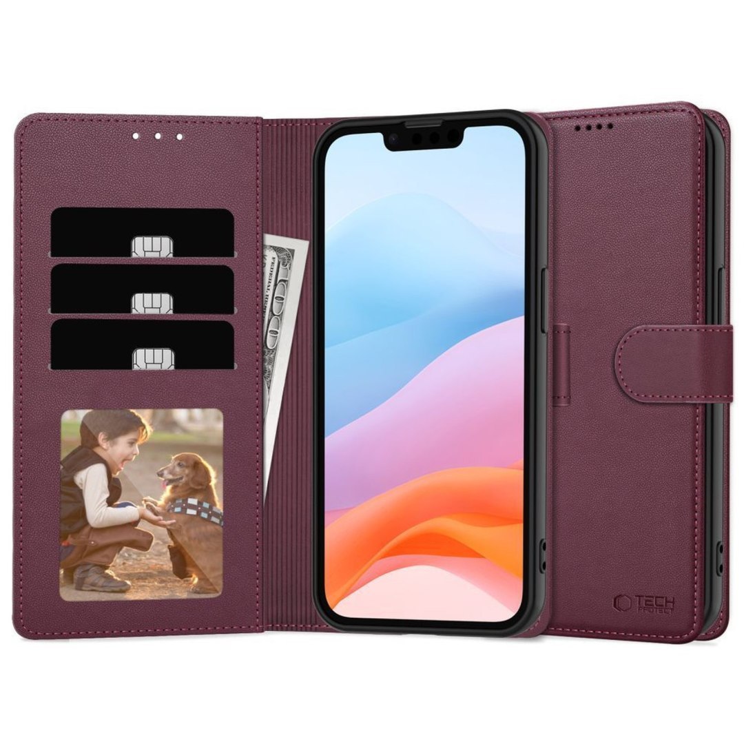 Etui futerał na Samsung Galaxy A26 5G / A17 4G / 5G Wallet – bordowy