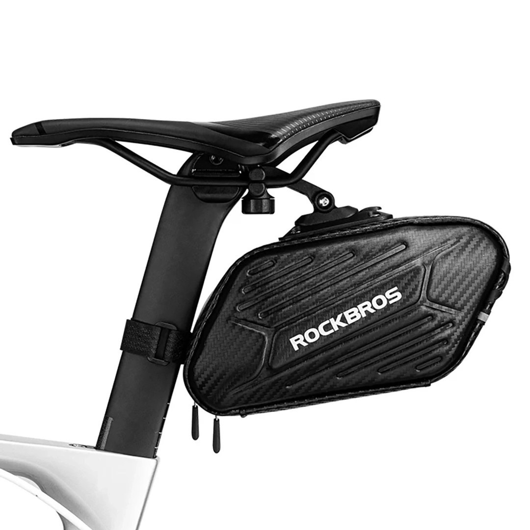 Torba rowerowa podsiodłowa o sztywnej konstrukcji 1.5L – czarna