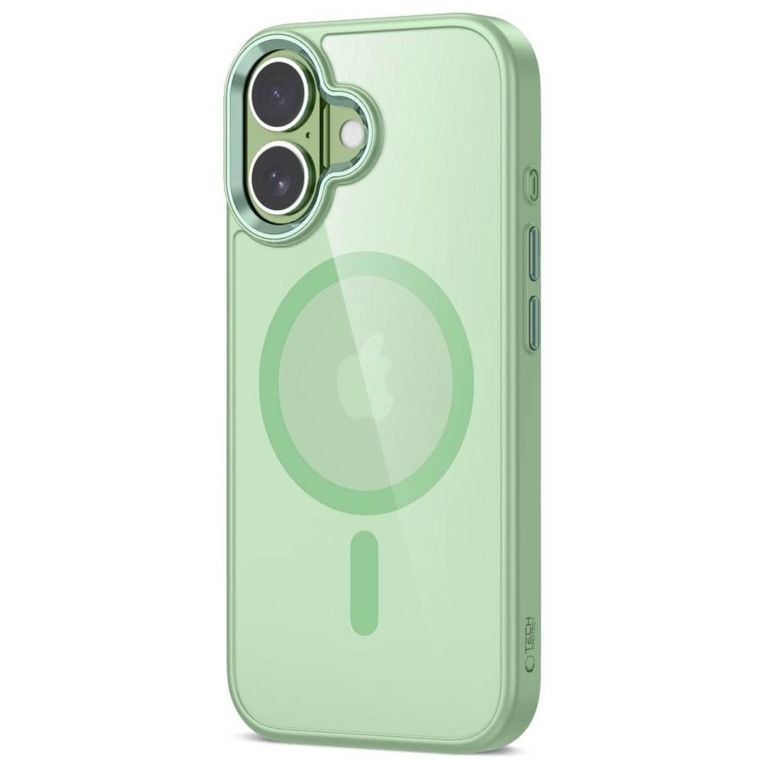 Etui pokrowiec na iPhone 17 MagMat MagSafe – przezroczysto zielone