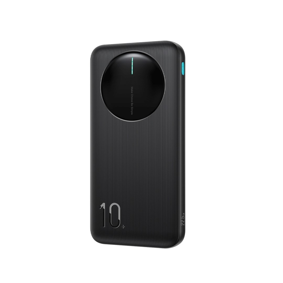 Powerbank 10000mAh 22.5W USB-A USB-C z wyświetlaczem cyfrowym – czarny