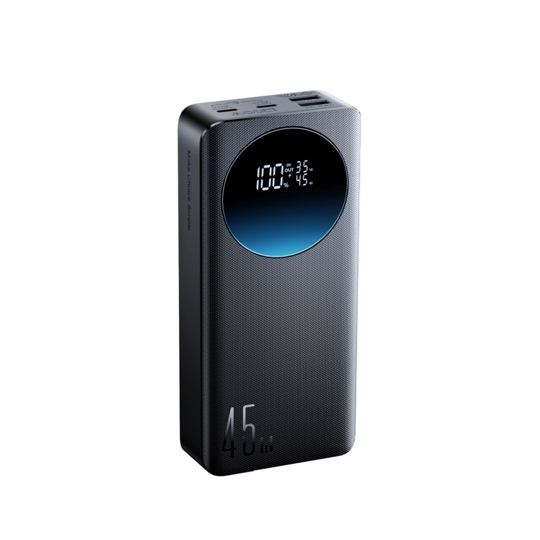 Powerbank 20000 mAh USB-A USB-C z wyświetlaczem cyfrowym 45 W – czarny Powerbank 20000 mAh USB-A USB-C z wyświetlaczem cyfrowym 45 W – czarny