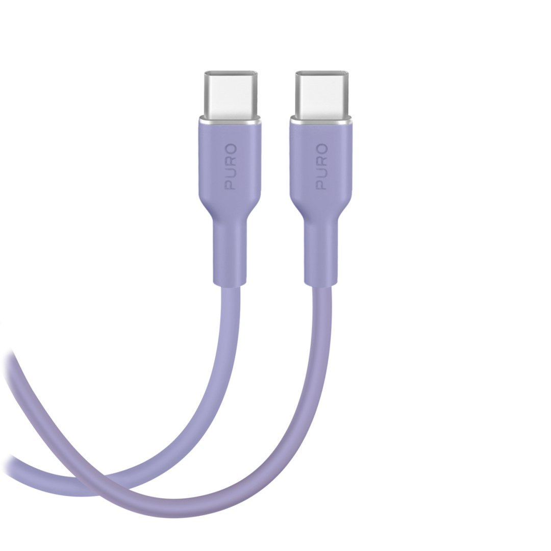 Kabel przewód elastyczny USB-C 60W 1.5m ICON – fioletowy Kabel przewód elastyczny USB-C 60W 1.5m ICON – fioletowy