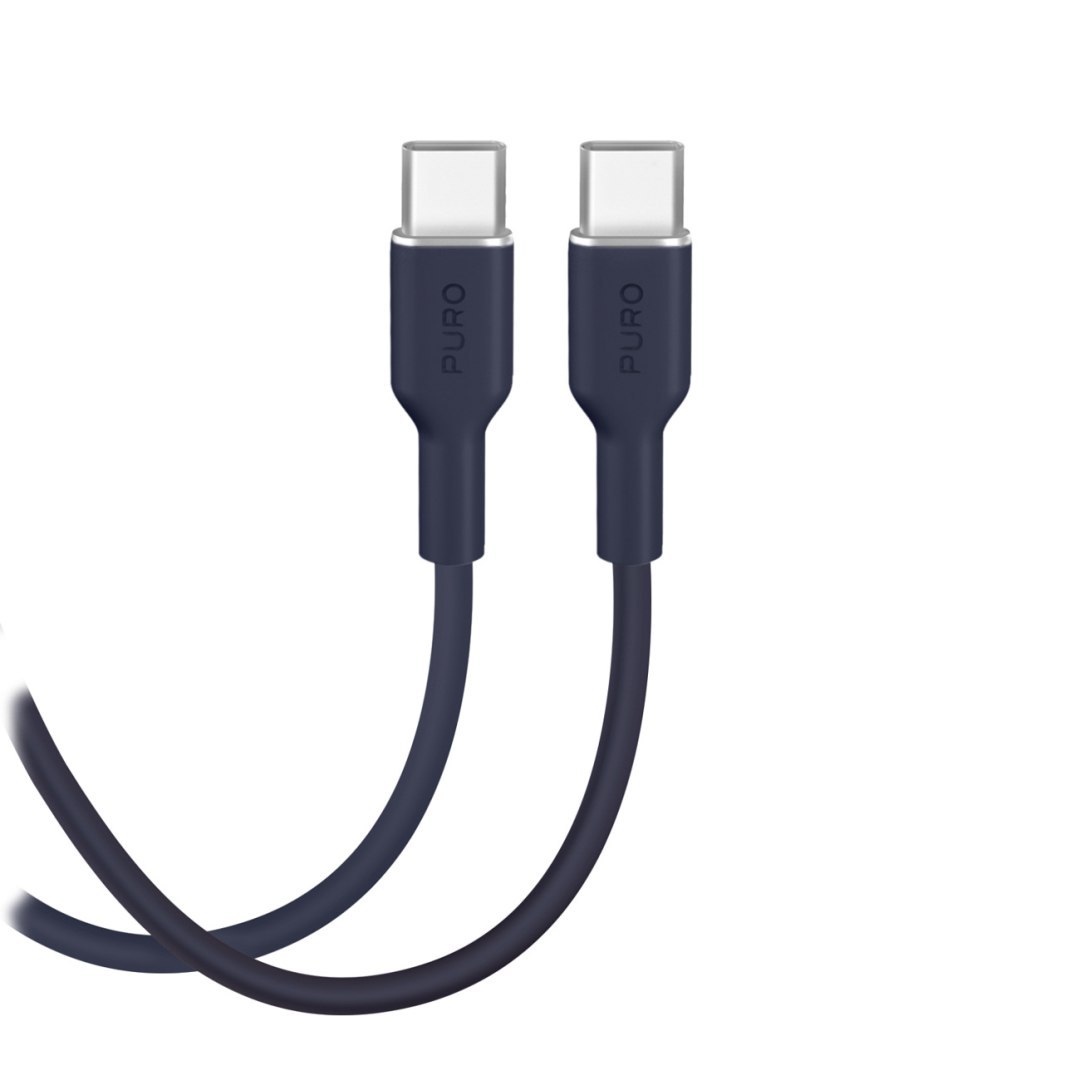 Kabel przewód elastyczny USB-C 60W 1.5m ICON – granatowy