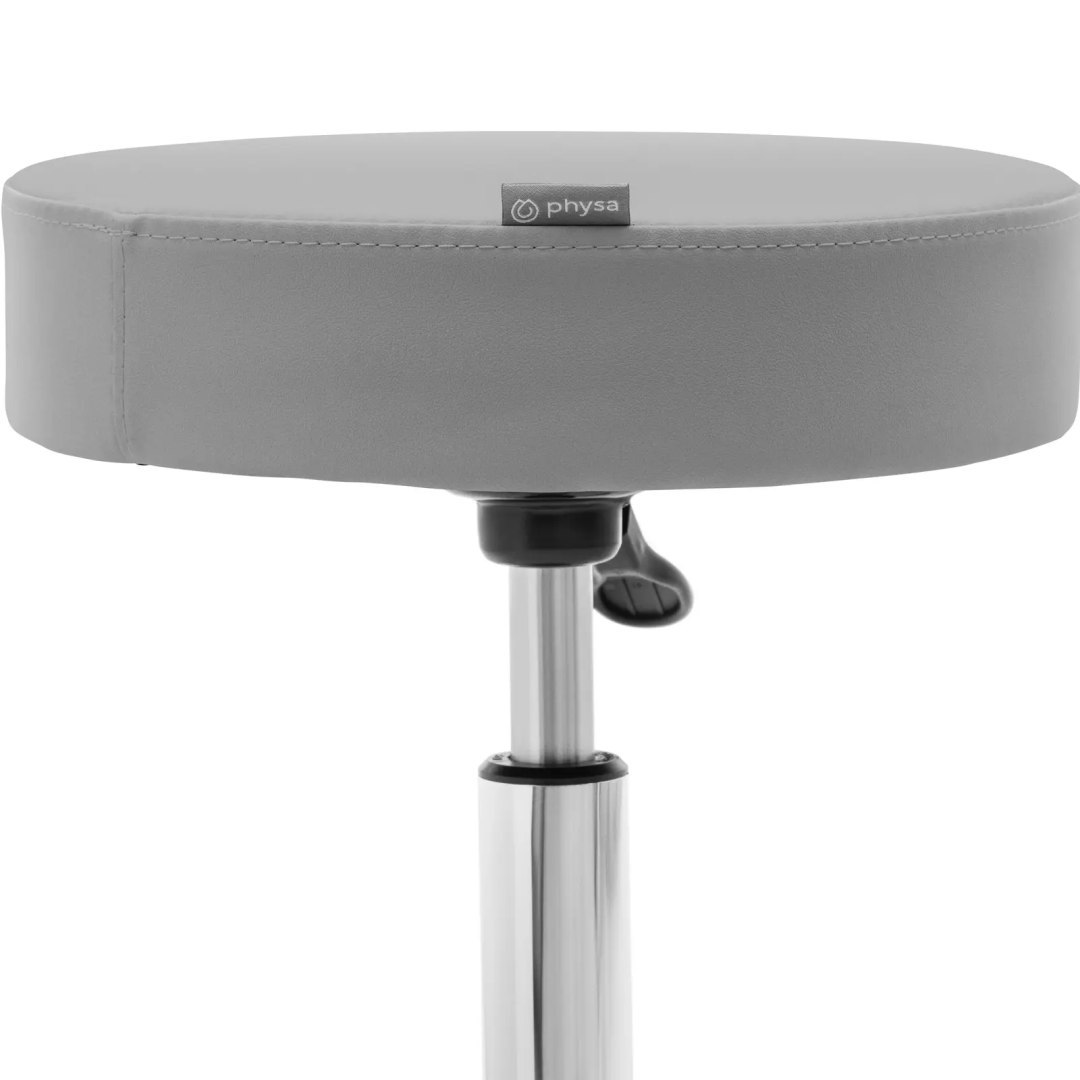 Taboret stołek hoker kosmetyczny na kółkach do 150 kg WORCESTER – ciemnoszary Taboret stołek hoker kosmetyczny na kółkach do 150 kg WORCESTER – ciemnoszary