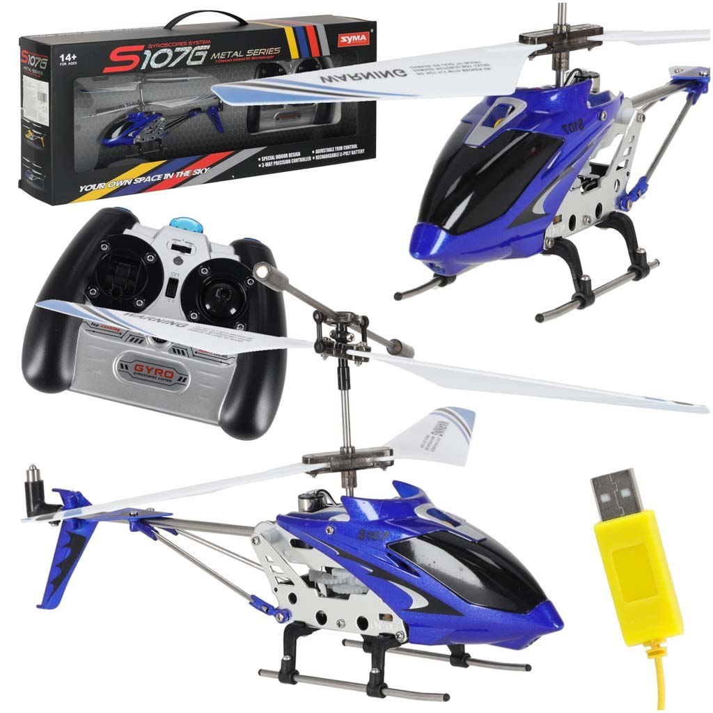 Helikopter zdalnie sterowany na pilota RC SYMA S107G niebieski Helikopter zdalnie sterowany na pilota RC SYMA S107G niebieski