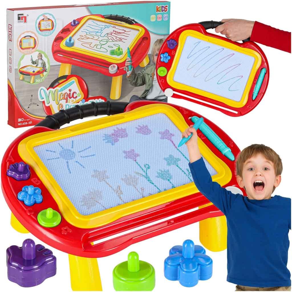 Tablica magnetyczna edukacyjna znikopis stolik do rysowania stempelki Tablica magnetyczna edukacyjna znikopis stolik do rysowania stempelki
