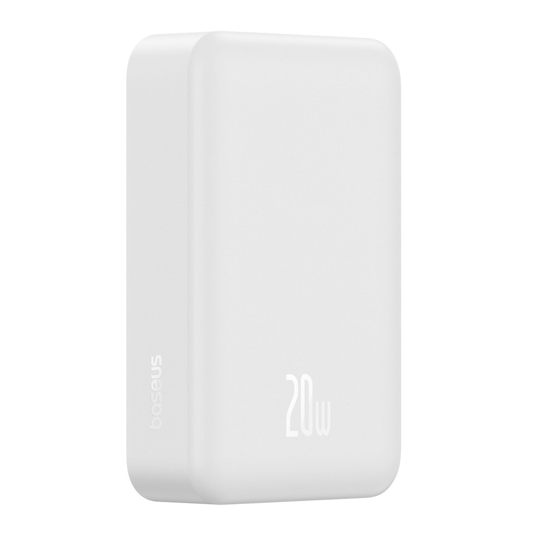 Powerbank magnetyczny 20000mAh 20W EnerFill FM41 z kablem USB-C 30cm – biały