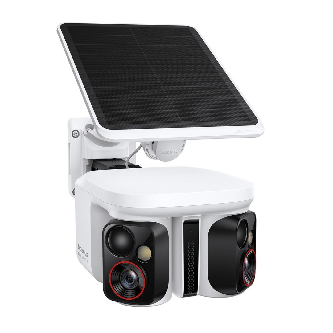Kamera zewnętrzna do monitoringu z panelem słonecznym 3K IP65 – biała Kamera zewnętrzna do monitoringu z panelem słonecznym 3K IP65 – biała