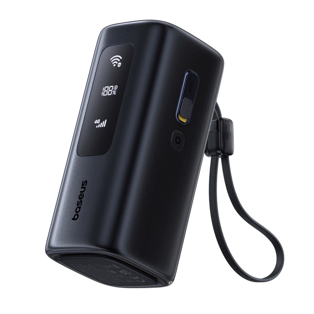 Powerbank 20000mAh USB-A USB-C z funkcją Wi-Fi 67W – czarny Powerbank 20000mAh USB-A USB-C z funkcją Wi-Fi 67W – czarny