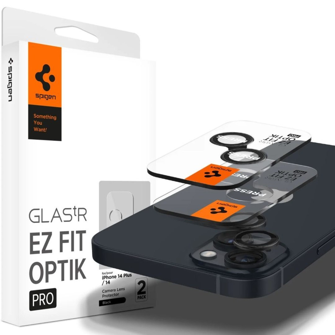 Osłona aparatu na iPhone 14 / Plus / 15 / Plus czarna – 2 szt.