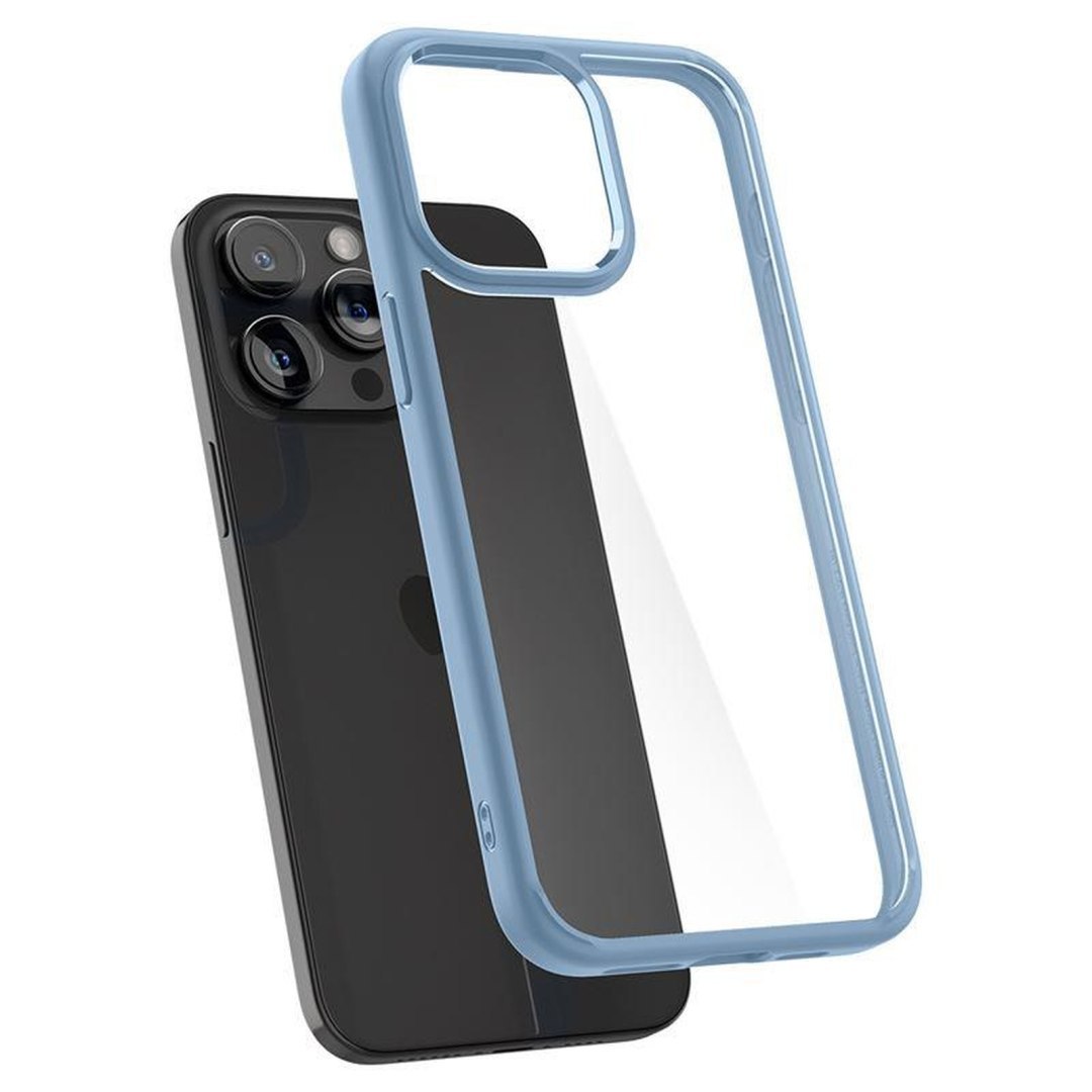 Etui pokrowiec na iPhone 15 Pro Max Crystal Hybrid – przezroczysto niebieski