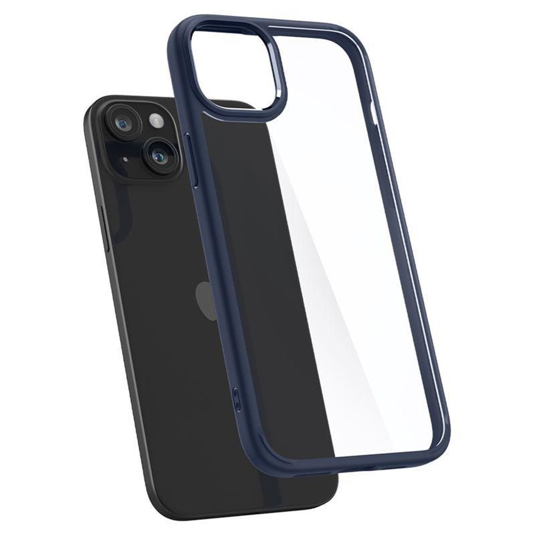 Etui pokrowiec na iPhone 15 Plus Crystal Hybrid – przezroczysto niebieski