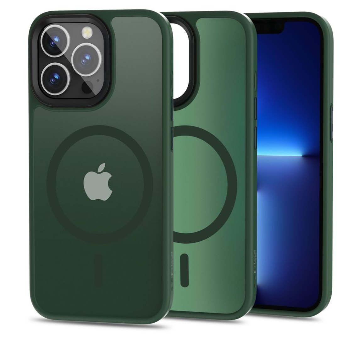 Etui pokrowiec na iPhone 13 Pro MagMat MagSafe – zielony mat