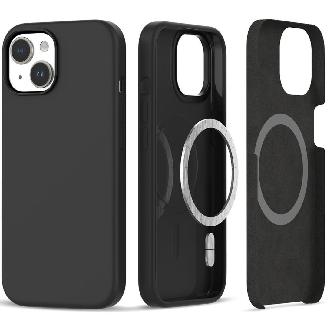 Etui pokrowiec na iPhone 15 Silicone MagSafe – czarny mat