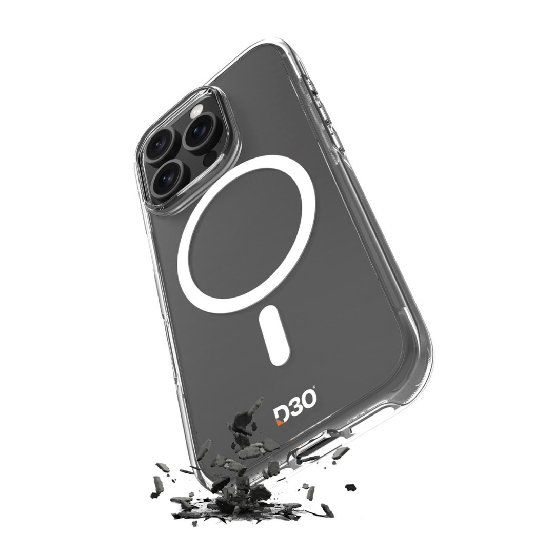 Etui silikonowe do iPhone 16 Pro Impact Clear D3O MagSafe – przezroczyste
