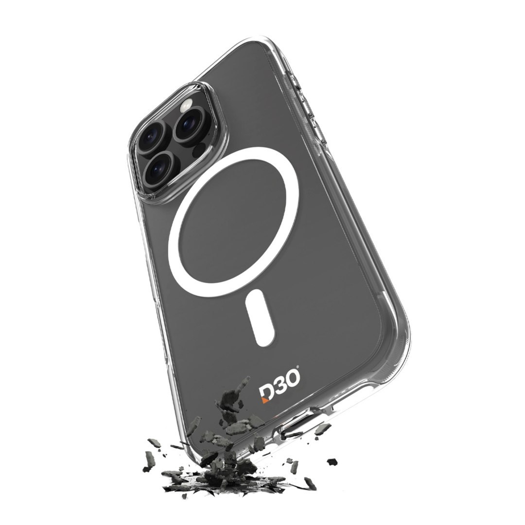Etui silikonowe do iPhone 16 Plus Impact Clear D3O MagSafe – przezroczyste