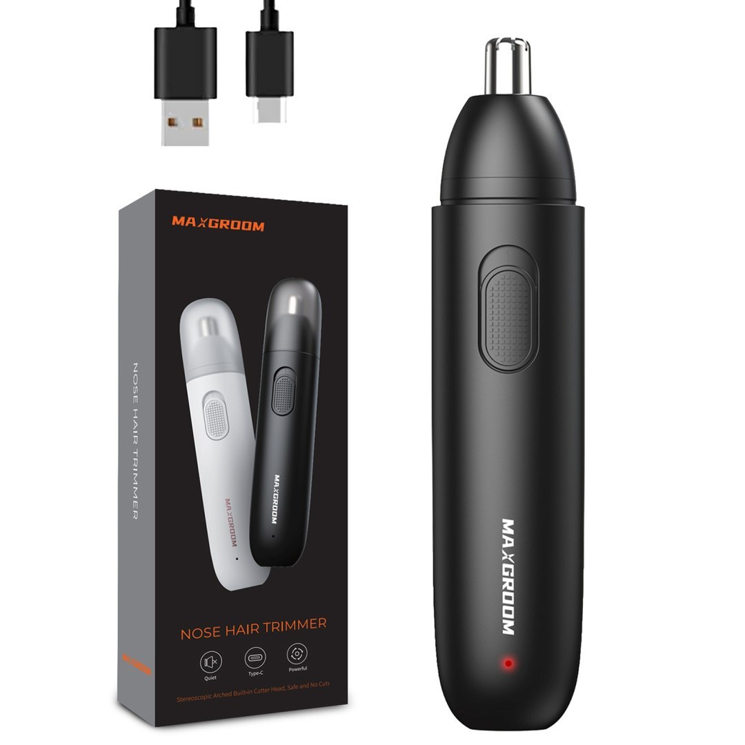 Trymer golarka do nosa uszu i brwi USB-C – czarny