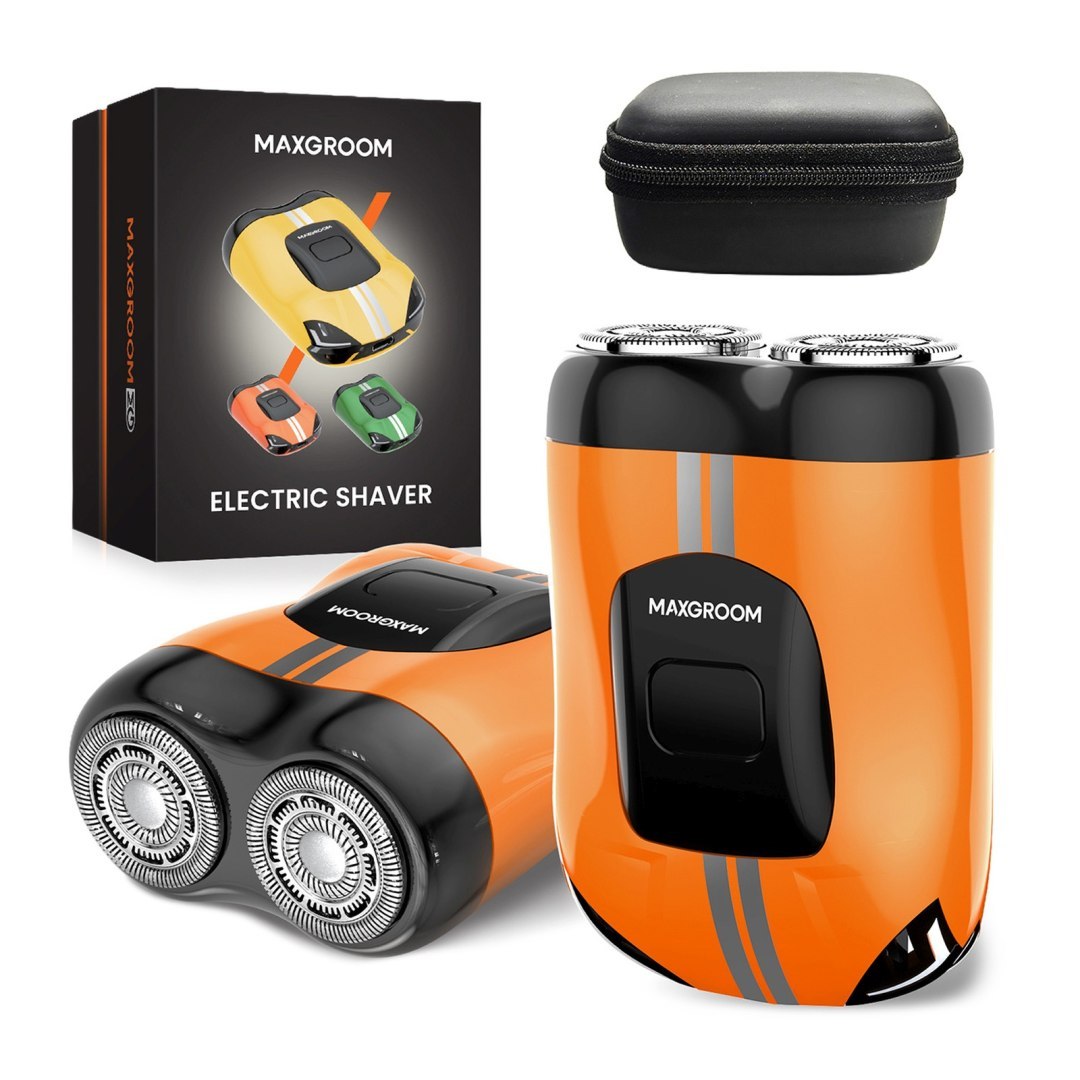 Golarka maszynka do golenia elektryczna 400mAh IPX7 – pomarańczowa