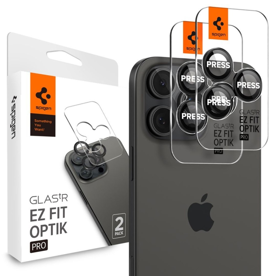 Osłona aparatu na iPhone 14 Pro / Pro Max / 15 Pro / Pro Max / 16 Pro / Pro Max / 17 Pro / 17 Pro Max czarna – 2 szt.