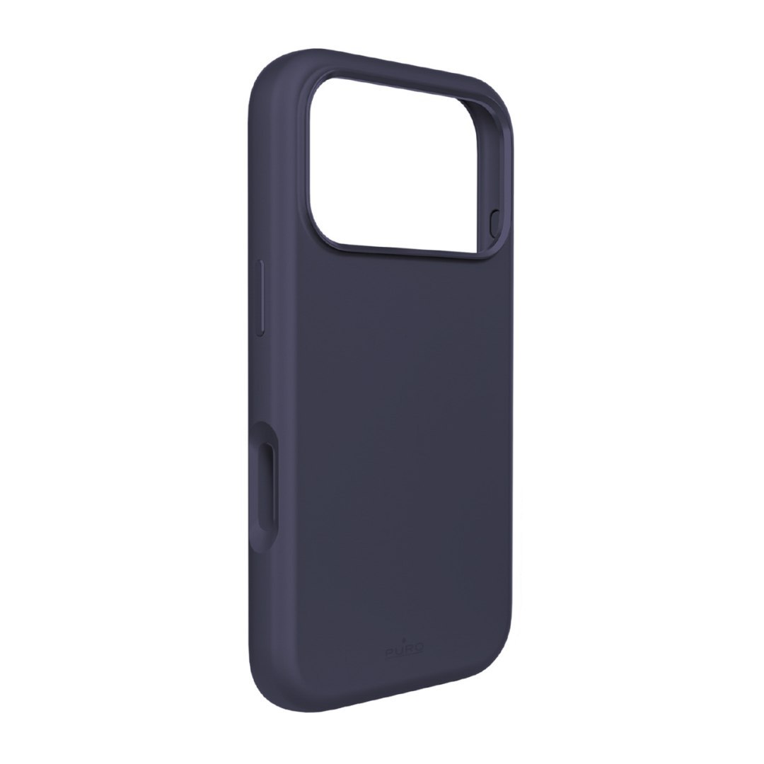 Etui z aluminiowymi przyciskami na iPhone 17 Pro Max Pure Icon Mag Pro Liquid Silicone MagSafe – ciemnoniebieskie