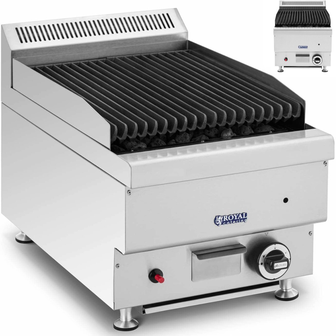 Grill lawowy na gaz ziemny ryflowany 50 x 27 cm 7200 W Grill lawowy na gaz ziemny ryflowany 50 x 27 cm 7200 W