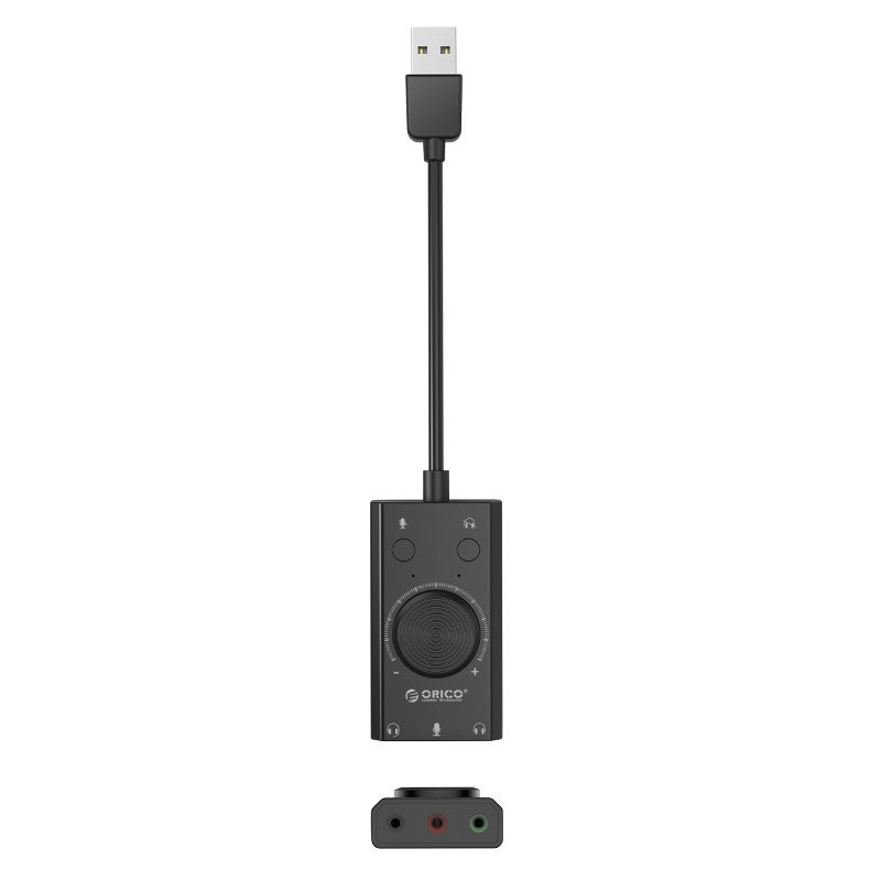Karta dźwiękowa SC2 zewnętrzna wielofunkcyjna USB-A – czarna Karta dźwiękowa SC2 zewnętrzna wielofunkcyjna USB-A – czarna